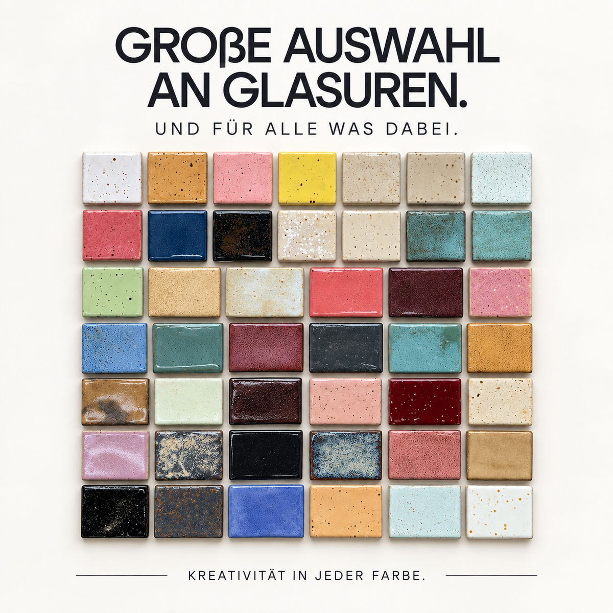 Große Auswahl an Glasuren für den Töpferkurs bei Studio Amun in Hamburg